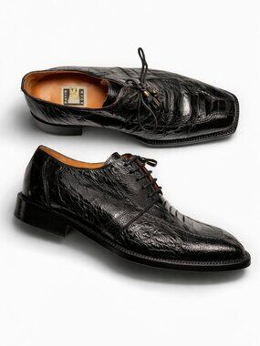 David Eden Handmade Ostrich Dress Shoes
